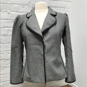 Petro Zillia Gray Blazer with Black Trim & Hearts